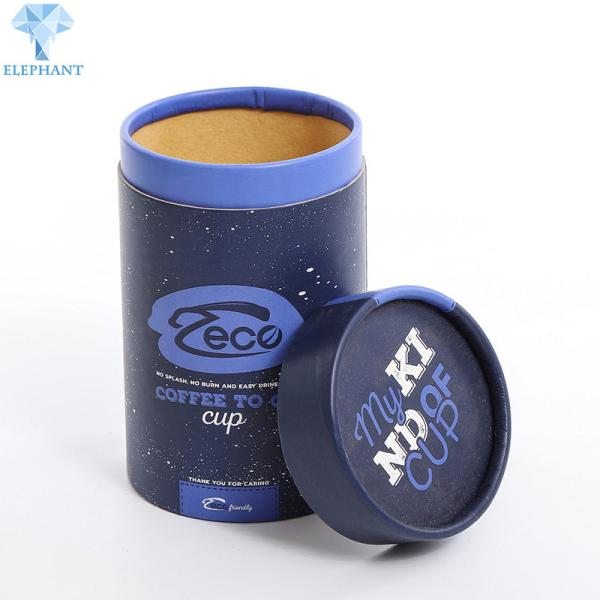 Quality Clothes T Shirt Cylinder Cardboard Containers With Lids Glossy Lamination for sale