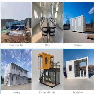 Steel Frame Foldable Prefabricated Caravan Easy Assembly 20ft Container House