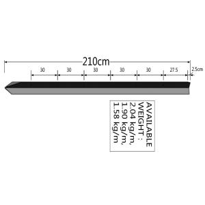 Buy cheap Star Picket 2100mm Hot dipped Galvanized 2.04kg per meter from wholesalers