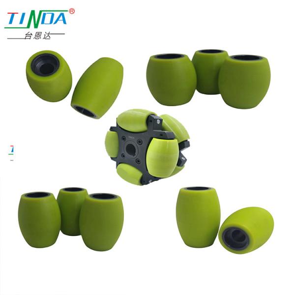 Quality Customized Polyurethane Small Drum Rubber Roller Wheel Mecanum Wheel Roller for sale
