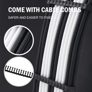 Buy cheap Sleeve Extension Power Supply Cable Kit 18AWG ATX 24P+ EPS 8-P+PCI-E8-P with Combs for PSU to Motherboard/GPU from wholesalers