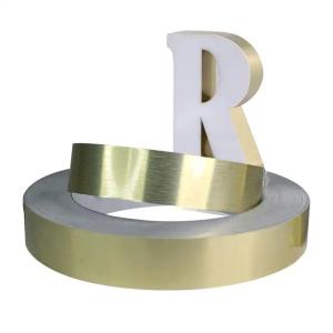 Buy cheap 50m 100m Length Aluminium Trim Cap Roll Bronze Channelume Signage from wholesalers