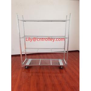 Metal Mesh Seedling Cart Danish Flower Cart With PP Wheel