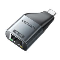 Buy cheap ESSAGER ES-OTG22 Series Type C USB C To Ethernet Adapter 100 1000 Mbps product