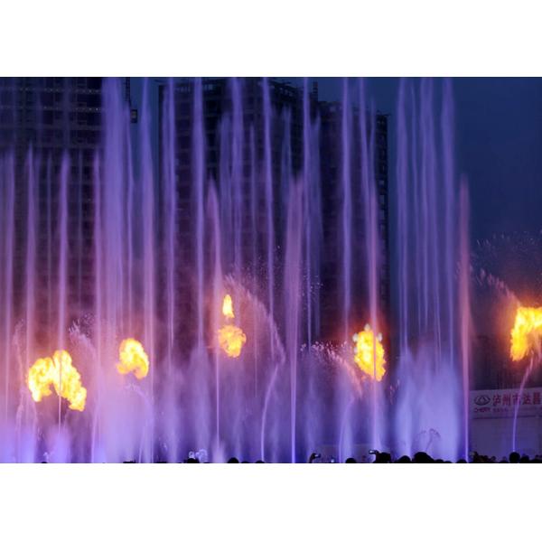 Quality Classic Dubai Singing Fountains , Multi Colored Flaming Water Fountain for sale