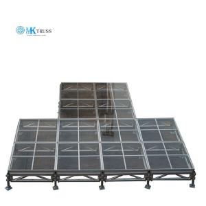 Assembly 4'x8' Adjustable Event Stage Platform with Black and Customized Design