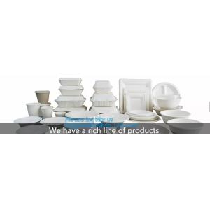 Fully Renewable Unbleached Wheatstraw and Sugarcane Fibers Takeout Containers