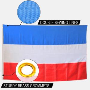 Buy cheap Yugoslavia Flag 90x150cm knitted polyester national banner single reverse indoor outdoor canvas header with grommets from wholesalers