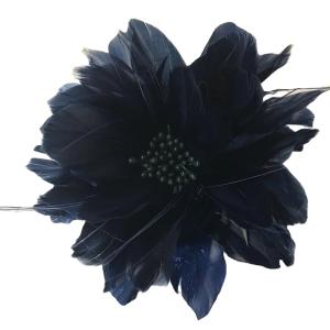 Buy cheap Dyed Patterned Goose Feather Flower Mount with Wire Accessory from wholesalers