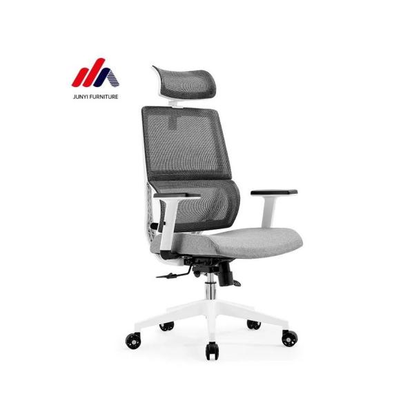 Quality Gray Mesh and Fabric Office Chair with Aluminum Base The Ultimate Ergonomic Seating Solution for sale