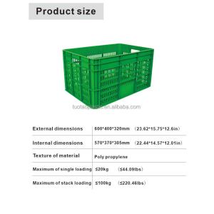 Customized Logo Eco-Friendly Mesh Basket for Supermarket Plastic Stackable