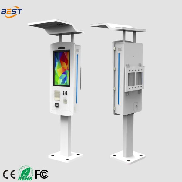Quality Outdoor Self Ordering Kiosk with IP65 Waterproof Rating Intel Core i3/i5/i7 Processors and 10-point Capacitive Touch for sale