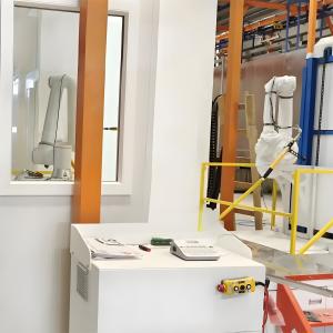 Fast Change Color Powder Coating Booth with Cyclone Recovery System