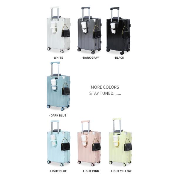Best sell luggage 1682New cup holder Mute universal wheel password box for travel luggage ABS hard shell luggage