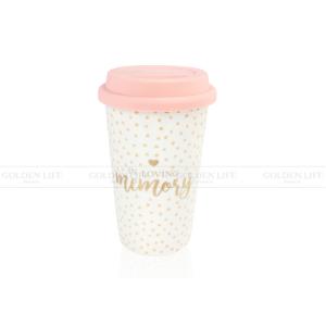 Buy cheap Double Wall Ceramic Custom Coffee Mugs Holiday Thermal Travel Mug from wholesalers