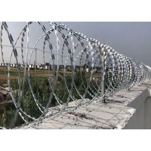 Buy cheap Electro Galvanized Razor Barbed Wire BTO 22 700MM Coil from wholesalers