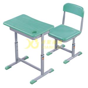 Height Hollow Polythylene Adjustable Student Desk And Chair Set Size 600*400mm
