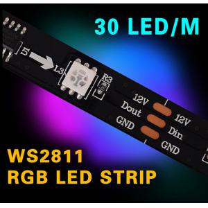 Buy cheap 30LED /meter 5M WS2811 5050 SMD Addressable Ditigal Dream color RGB LED Strip from wholesalers
