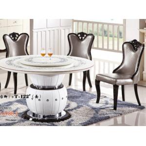 Buy cheap dining room 8 seat round marble table with Lazy Susan from wholesalers