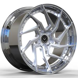 Buy cheap Custom 2-PC Forged Aluminum Alloy Rims Bugatti Veyron Staggered 20 And 21 Inch from wholesalers