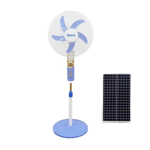 Electric Solar Charging Floor Fan 12V DC Household With And Solar Panel