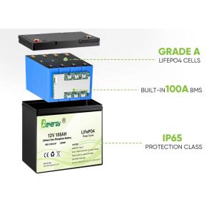12V 105Ah LiFePO4 Battery Pack with Heating System OEM Deep Cycle 5000+ Cycles