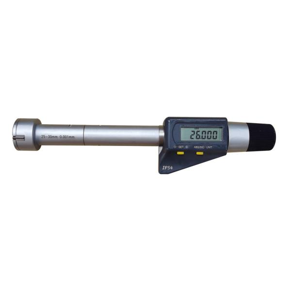 25-30mm Three Point Internal Micrometer with IP54 Protection and Metric/Inch