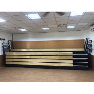 Buy cheap Vertical Five Rows Wall Attached Timber Telescopic Tribunes from wholesalers