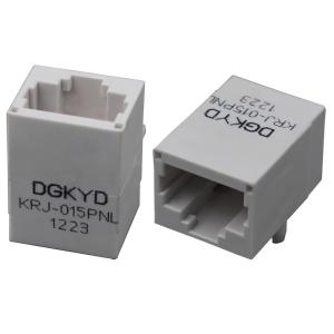 Buy cheap 10/100 BASE 1x1 Tab Down RJ45 Network Connector with transformer PBT black from wholesalers