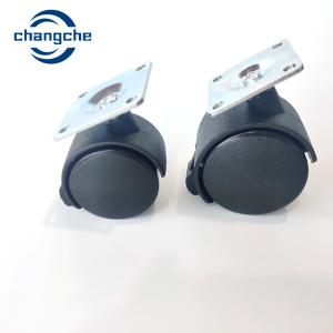 Buy cheap Furniture PP Blue Swivel Casters With Brake Plate Stem 50mm For Chairs from wholesalers