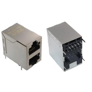 Buy cheap Gigabit ethernet stack dual port RJ45 connector with transformer for industial ethernet from wholesalers