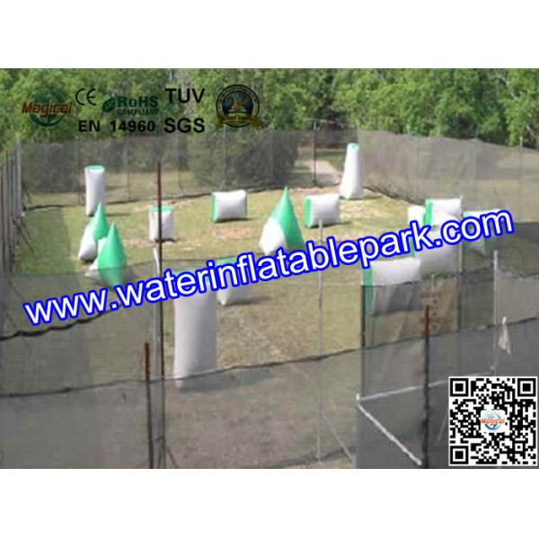 Quality Custom Logo Inflatable Paintball Bunker Waterproof  0.6mm PVC Tarpaulin for sale