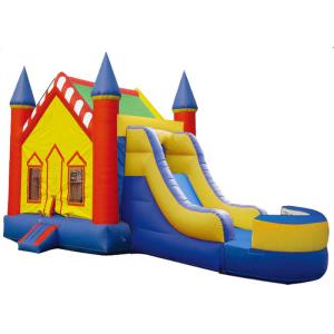 Buy cheap Big Party Bright Inflatable Bouncer Combo Blow Up Fun House 0.55mm PVC Tarpaulin from wholesalers