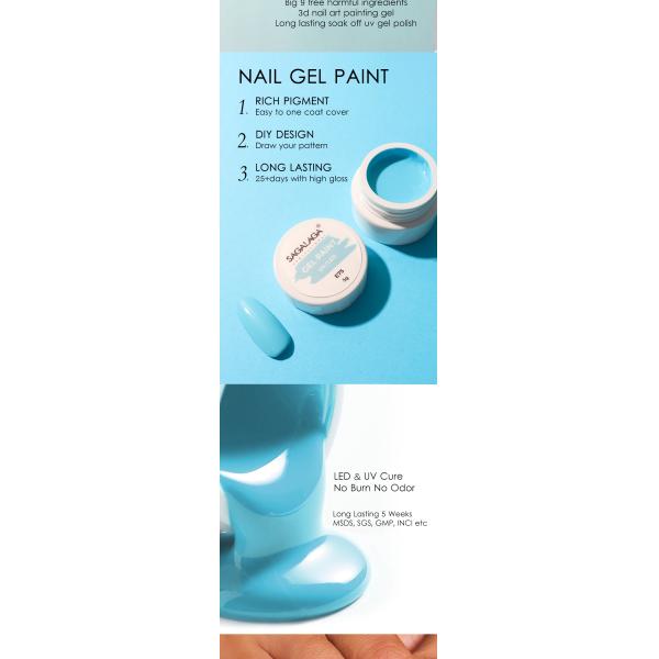 DIY Art Design UV Gel Paint 102PCS Rich Pigment Set 102 Colors Solid Gel Nail Polish Certification MSDS