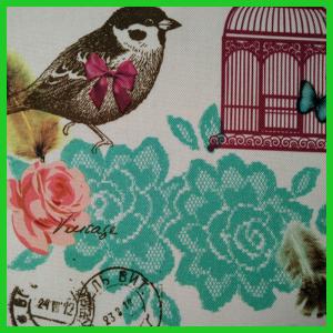 Spring designs polyester woven fabrics tablecloths with nice scenery of bird