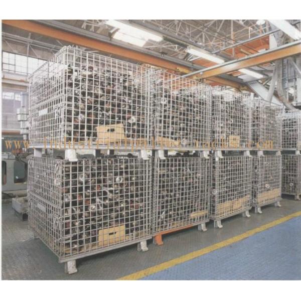 Buy cheap Heavy Weight Foldable Collapsible Wire Containers W47" X D39" X H35" In Zinc plate Finishes from wholesalers
