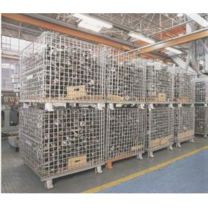Buy cheap Heavy Weight Foldable Collapsible Wire Containers W47" X D39" X H35" In Zinc plate Finishes from wholesalers