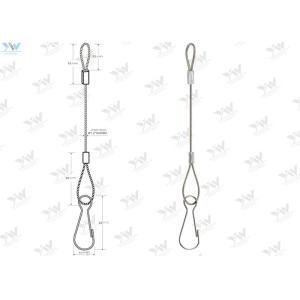 Buy cheap Loop End Wire Rope Lifting Slings / Steel Cable Slings Nickel Color With Clips from wholesalers