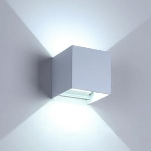 Buy cheap Europe style cube wall light white shell dimmable led wall light lamp down wall product