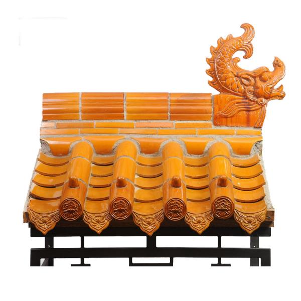Quality Traditional Hand Made Clay Roof Tiles Shingles Chinese Buddhist Ceramic for sale