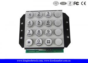 Buy cheap 16 Keys PIN interface Zink Alloy Industrial Numeric Keypad For Door Access Control or Phone System product