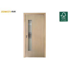 Buy cheap Vertical Glass 40mm Thick HPL Finish Plain Wooden Door from wholesalers