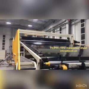 Buy cheap 8m Geomembrane Plastic Sheet Extrusion Line , Plastic Extrusion Equipment Jwell from wholesalers
