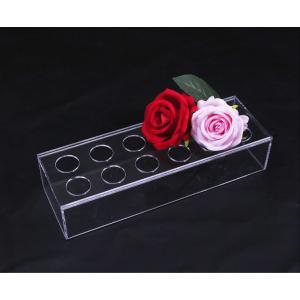 Buy cheap OEM ODM Tabletop Clear Acrylic Rectangle Vase , Wedding Acrylic Flower Display Box from wholesalers