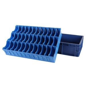 Buy cheap Blue Plastic Divider Boxes Recyclable Plastic Crates With Dividers from wholesalers