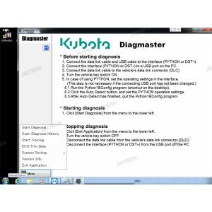 Buy cheap FOR KUBOTA DIAGNOSTIC KIT PYTHON FOR KUBOTA DIAGMASTER PYTHON INTERFACE KUBOTA TAKEUCHI DIAGNOSTIC TOOL+CF54 LAPTOP from wholesalers