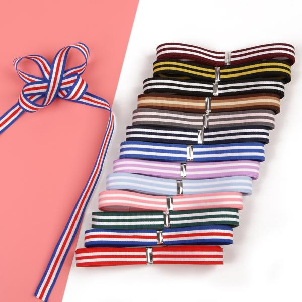 Custom Grosgrain 38mm Ribbon In Stock Blue White Red Polyester Grosgrain Ribbon Supplier