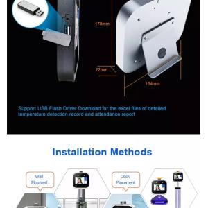 Multi Function Facial Recognition Access Control Attendance Machine Temp