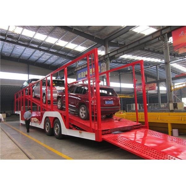Quality Hydraulic Loading 2 Floors 8/10 Car Carrier Semi Trailer Within Fuwa / BPW Axle for sale