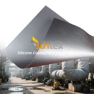 Temperature Resistant Silicone Coated Fiberglass Fabric with 400 g/sqm Weight